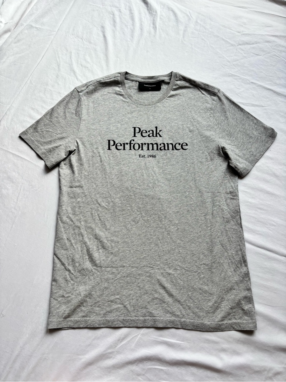 Peak Performance Light Grey Logo Crew Tee
